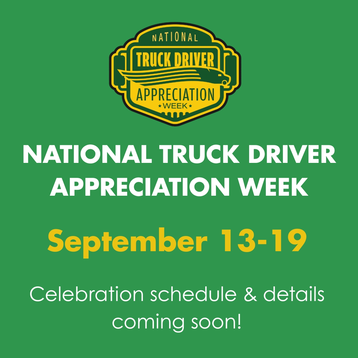 DRIVER APPRECIATION WEEK